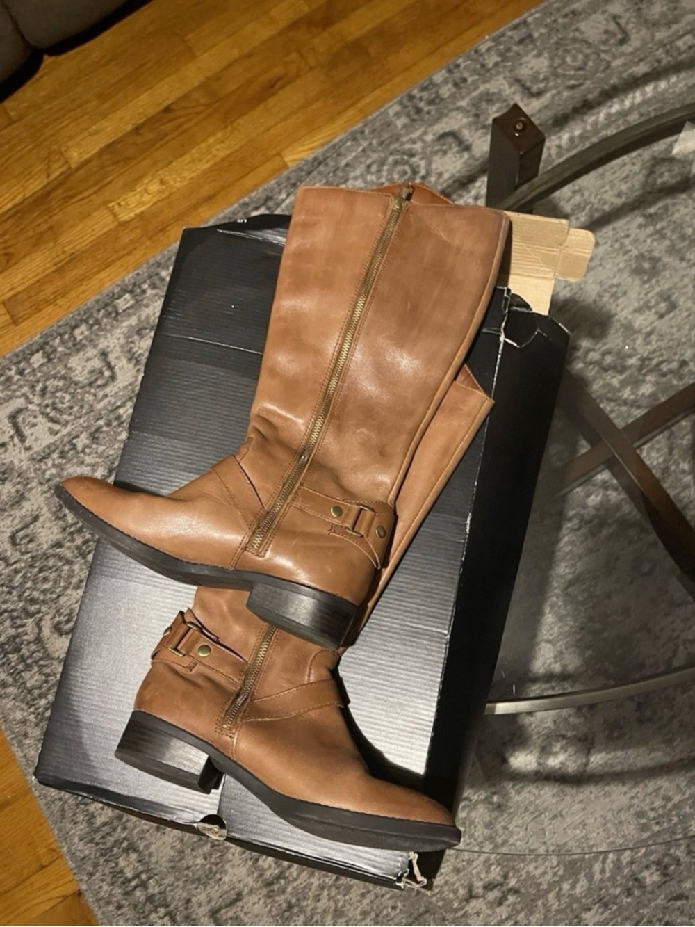Liz Claiborne Women's Brown Leather Boots Size 7.5